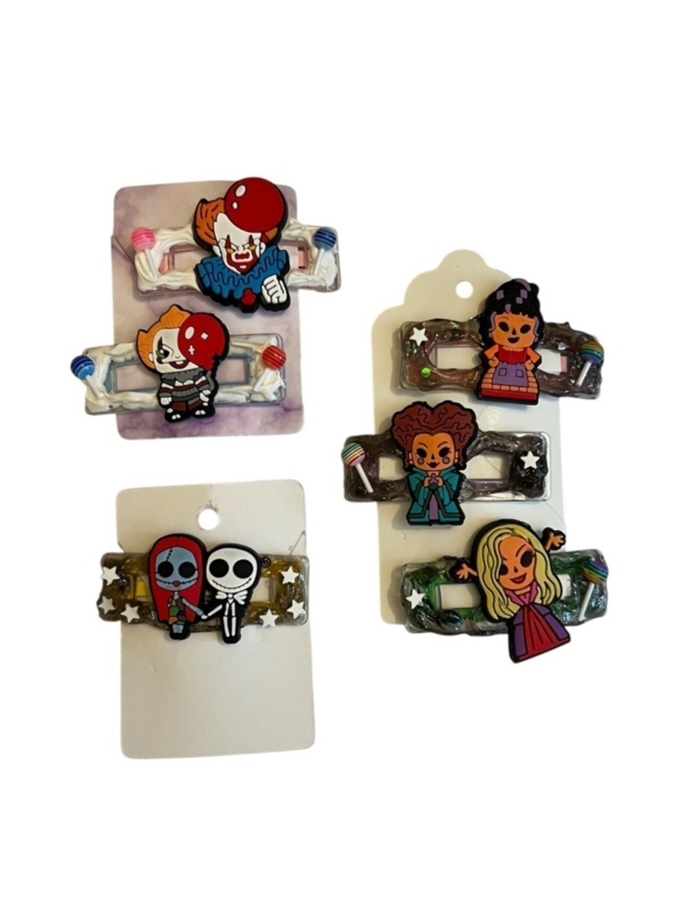 Nightmare Before Christmas Hocus Pocus Pennywise Halloween Character Hair Clips